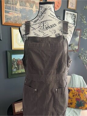 L.L. Bean Gray Corduroy Overall Dress